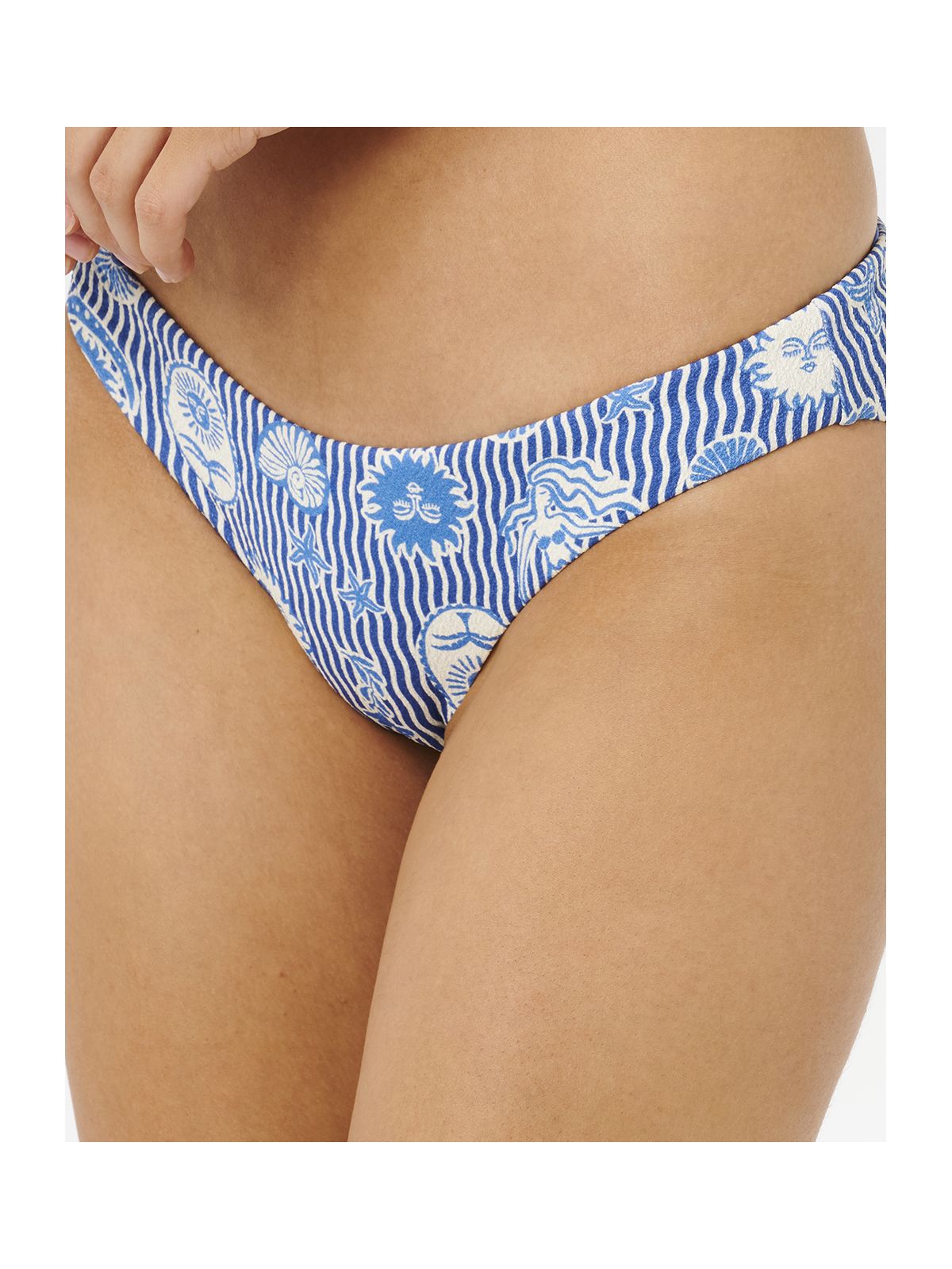 Dół od bikini damski RIP CURL Catalina Waves Tie Side Cheeky niebieskie