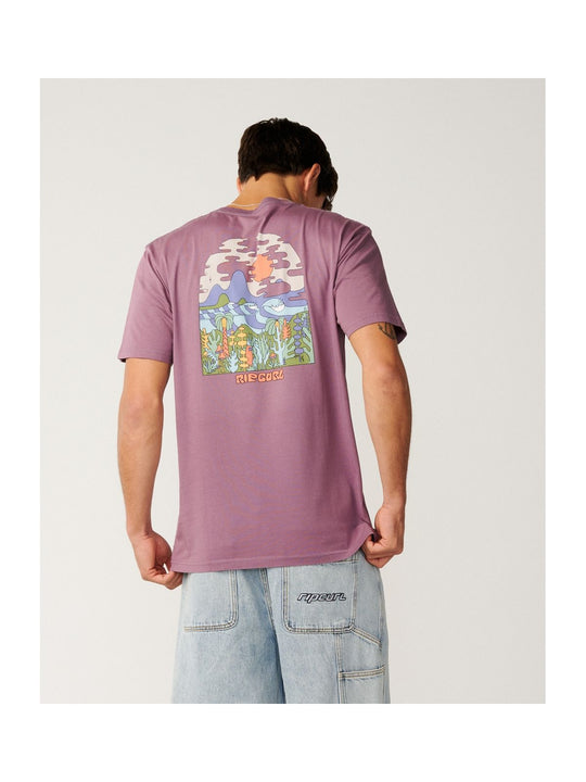 Koszulka męska RIP CURL Pacific Rinse Higgins Tee fioletowa

