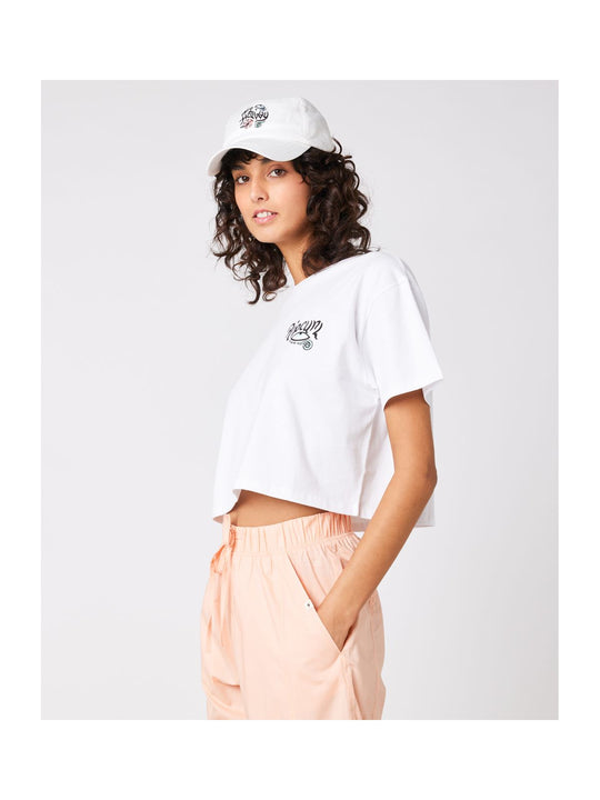 Koszulka RIP CURL Paradiso Crop Tee biały - Adventure Sports
