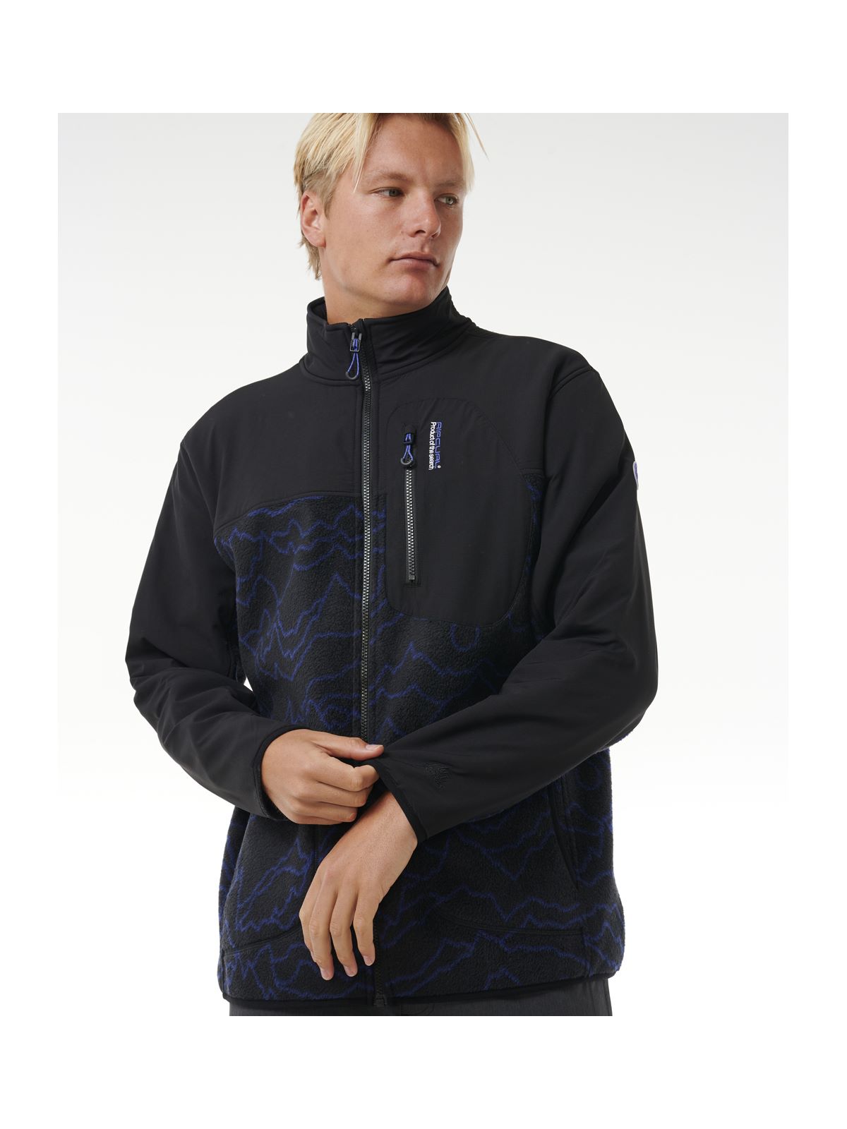 Bluza RIP CURL Anti Series Search Zip Crew czarny - Adventure Sports