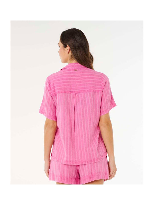 Koszulka damska RIP CURL Hotel Malibu Embroid Shirt różowa
