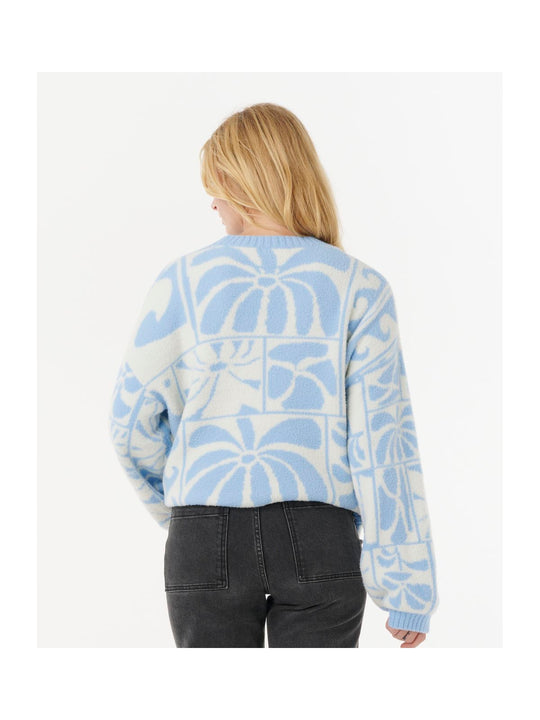 Sweter RIP CURL AOTS-TY WILLIAMS JACQUARD CREW niebieski

