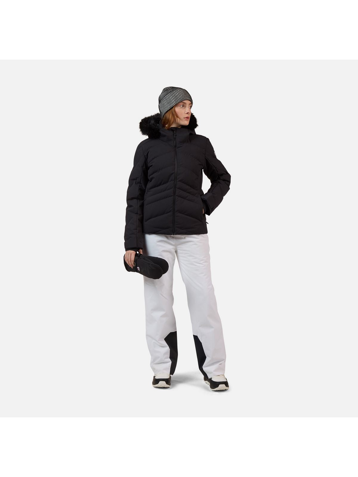 Kurtka narciarska damska ROSSIGNOL W STACI INSULATED JKT czarna