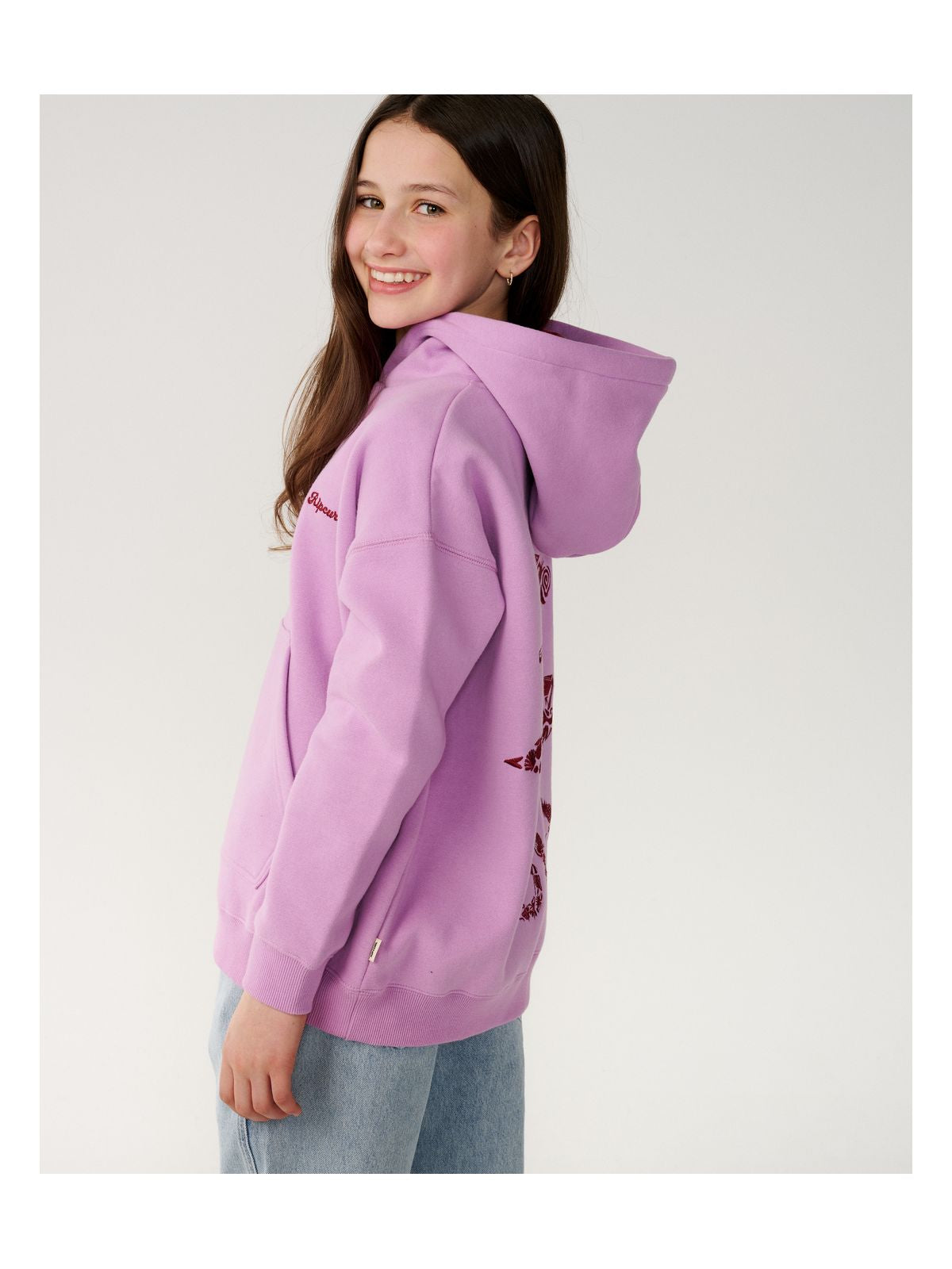 Bluza juniorska RIP CURL Sunkissed Search Hood - Girl różowa