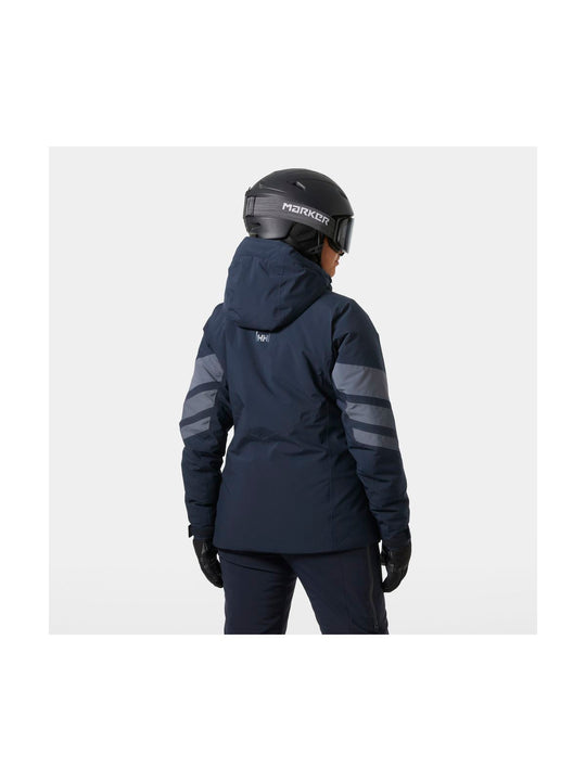 Kurtka narciarska damska HELLY HANSEN W PANORAMA INS JACKET granatowa
