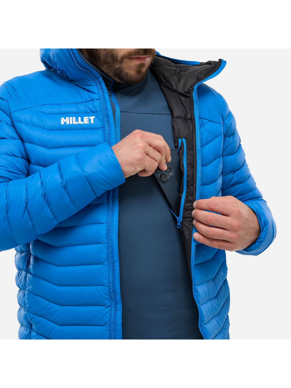 Kurtka męska MILLET Evole Light 700 Hd M niebieska'