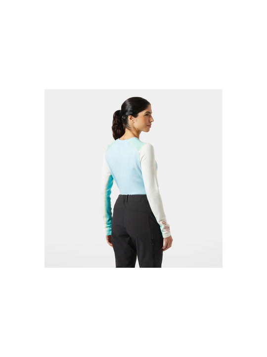 Koszulka damska HELLY HANSEN W Lifa Merino Midweight Crew kolor niebieski
