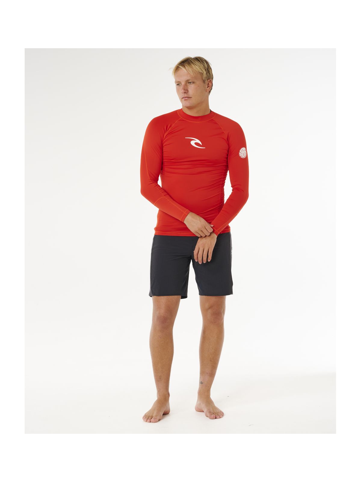 Lycra męska RIP CURL Waves Upf Perf L/S czerwona