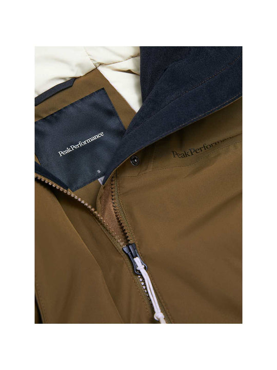 Parka damska PEAK PERFORMANCE Treeline HIPE 2L Insulated Shell Parka brązowa

