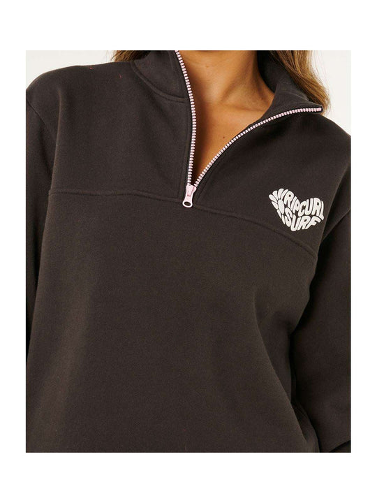 Bluza damska RIP CURL Rc Heart Half Zip Fleece czarna
