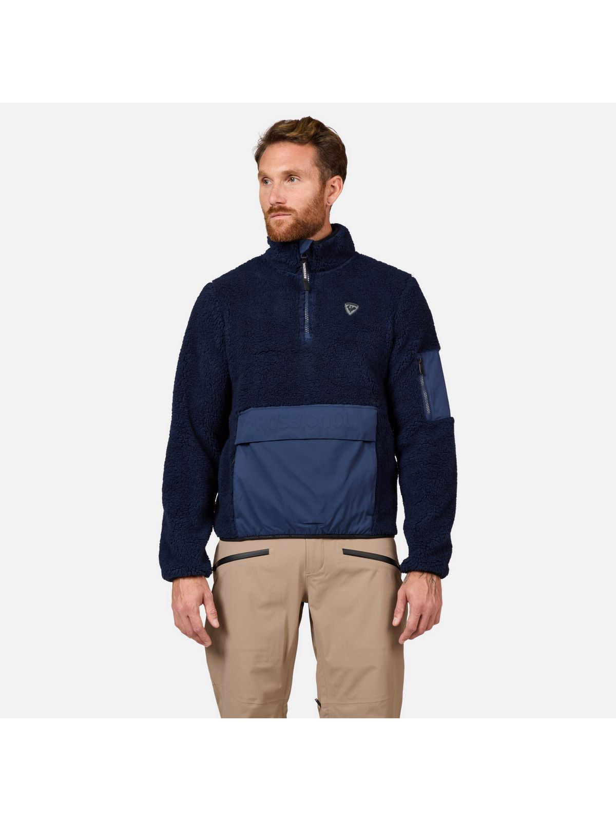 Bluza polarowa męska Rossignol Fleece Anorak granatowy - Adventure Sports