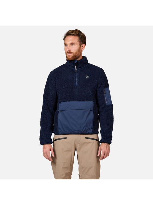 Bluza polarowa męska Rossignol Fleece Anorak granatowy - Adventure Sports
