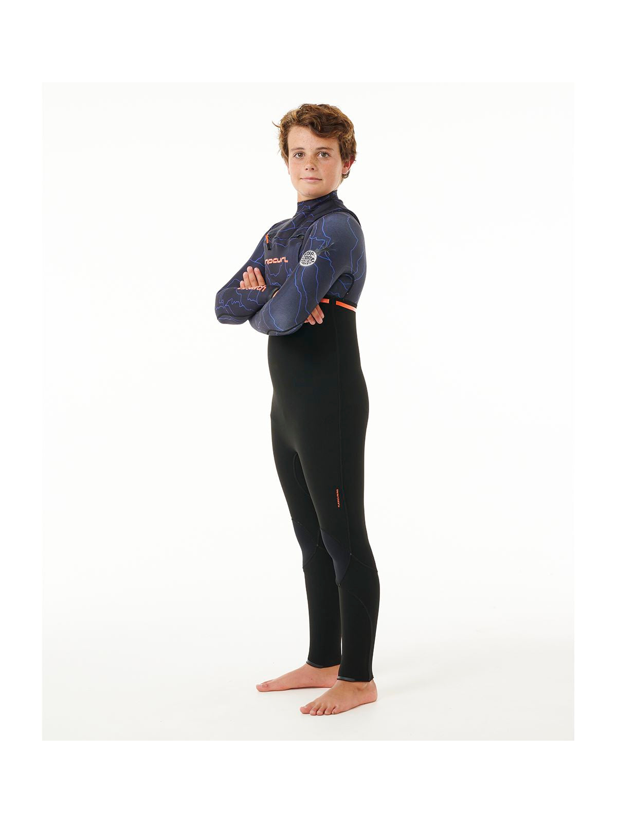 Pianka surfingowa dziecięca RIP CURL Kids Flashbomb 4/3 C/Zip fioletowy - Adventure Sports