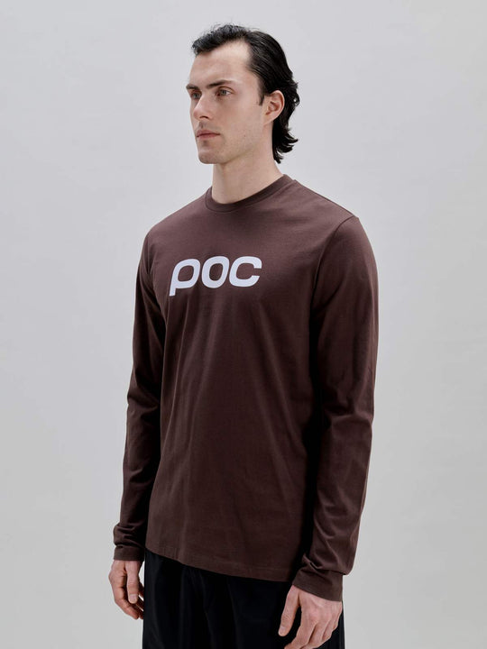 Koszulka longsleeve POC L/S Tee brązowy
