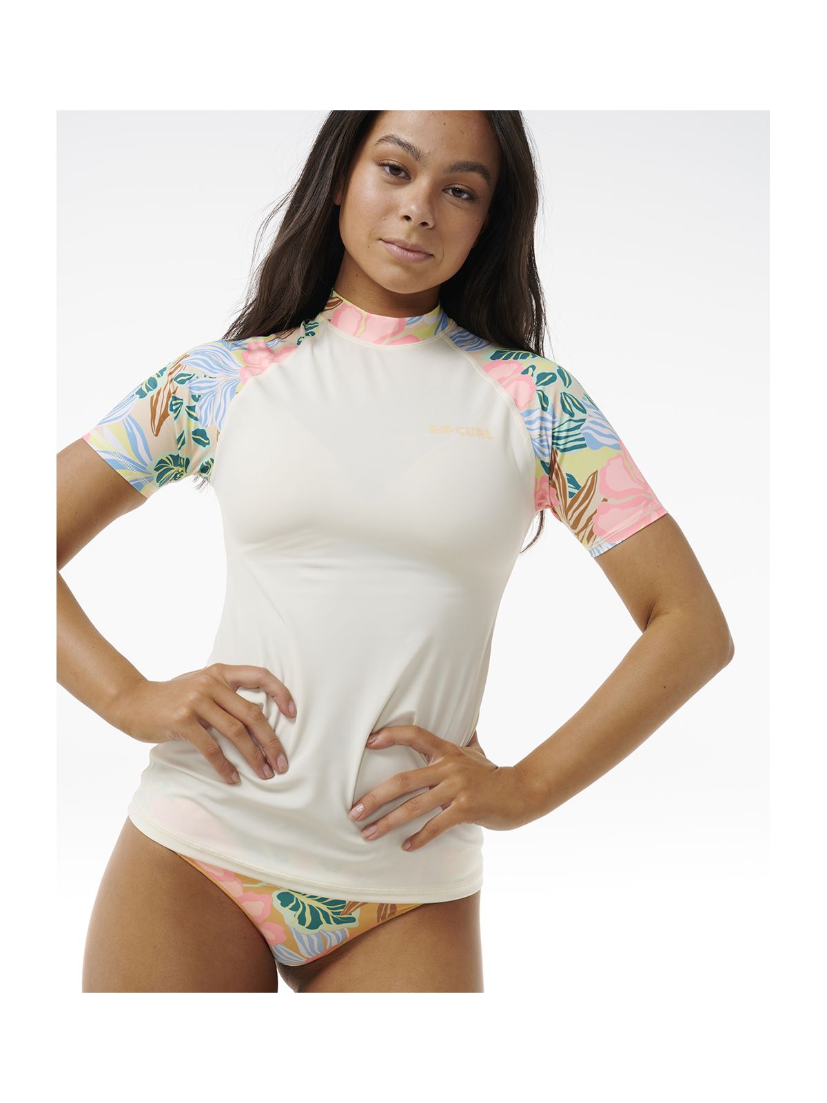 Lycra RIP CURL Follow The Sun Upf 50 S/S pomarańczowy - Adventure Sports