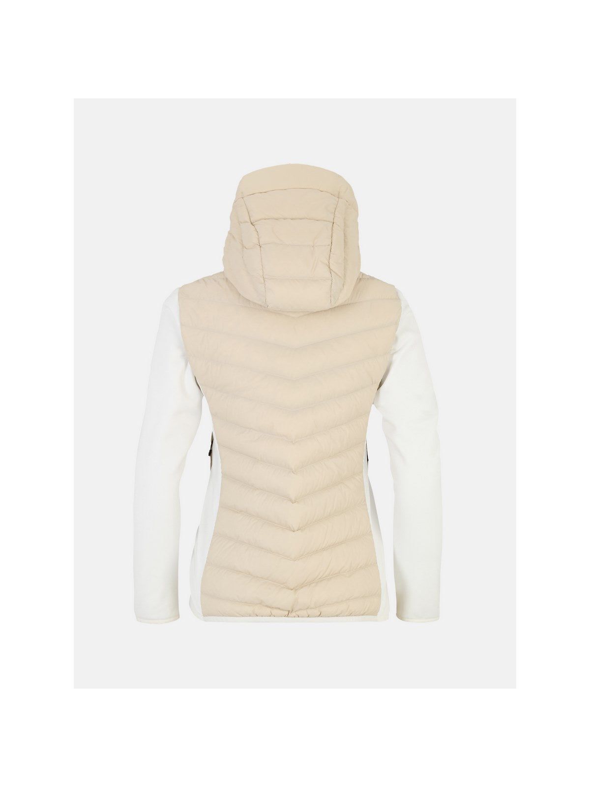 Kurtka z puchem Peak Performance W Frost Down Hybrid Hood beżowy - narciarska - Adventure Sports