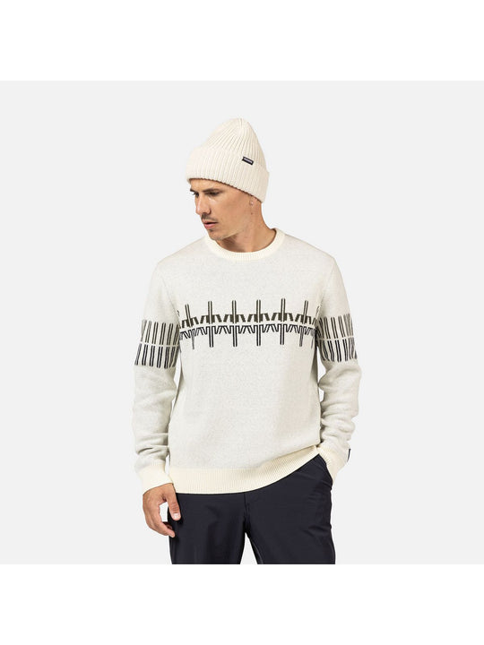 SWETER ROSSIGNOL PATTERNED CN SWEATER biały
