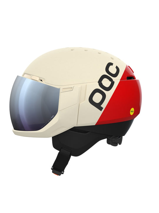 Kask narciarski POC Levator MIPS cat 2 biało/czerwony
