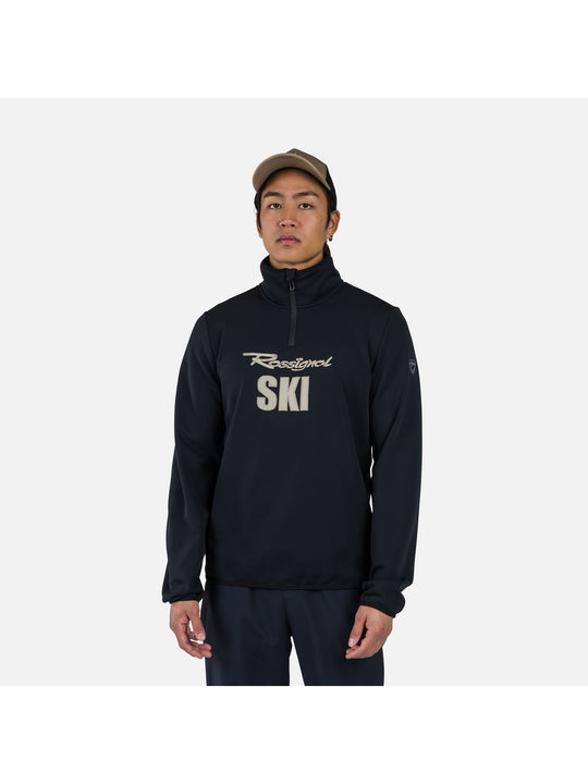 Bluza polarowa męska Rossignol Signature Ski Hz Fleece czarny - Adventure Sports

