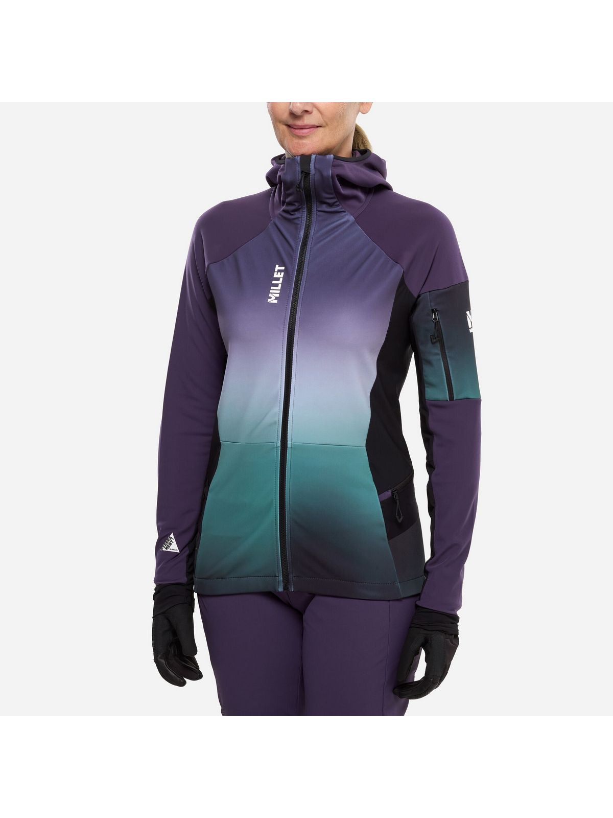 Kurtka narciarska MILLET PIERRMAENT HOODIE fioletowa