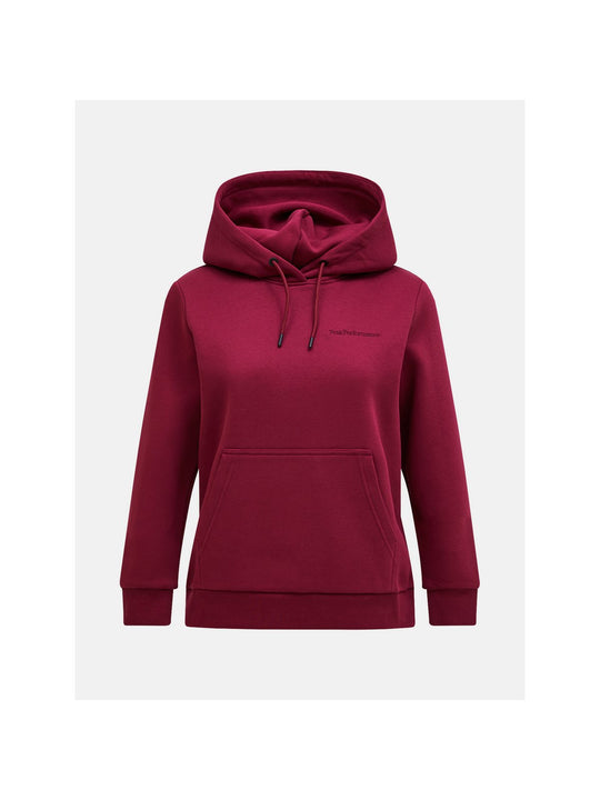 Bluza PEAK PERFORMANCE Original Small Logo Hood Women bordowy
