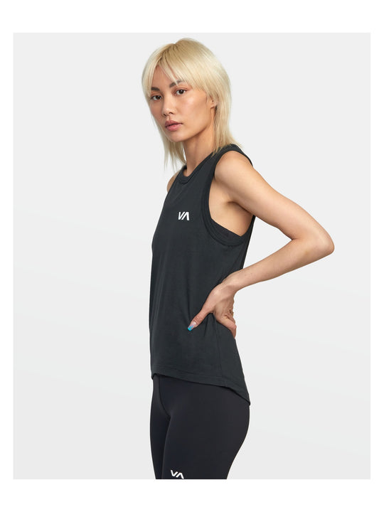 Top sportowy damski RVCA Va Muscle czarny
