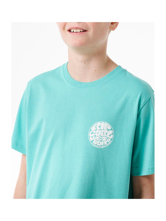 Koszulka RIP CURL Wetsuit Icon Tee Kids niebieski - Adventure Sports

