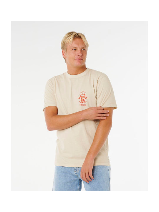 Koszulka męska RIP CURL Search Icon Tee beżowa
