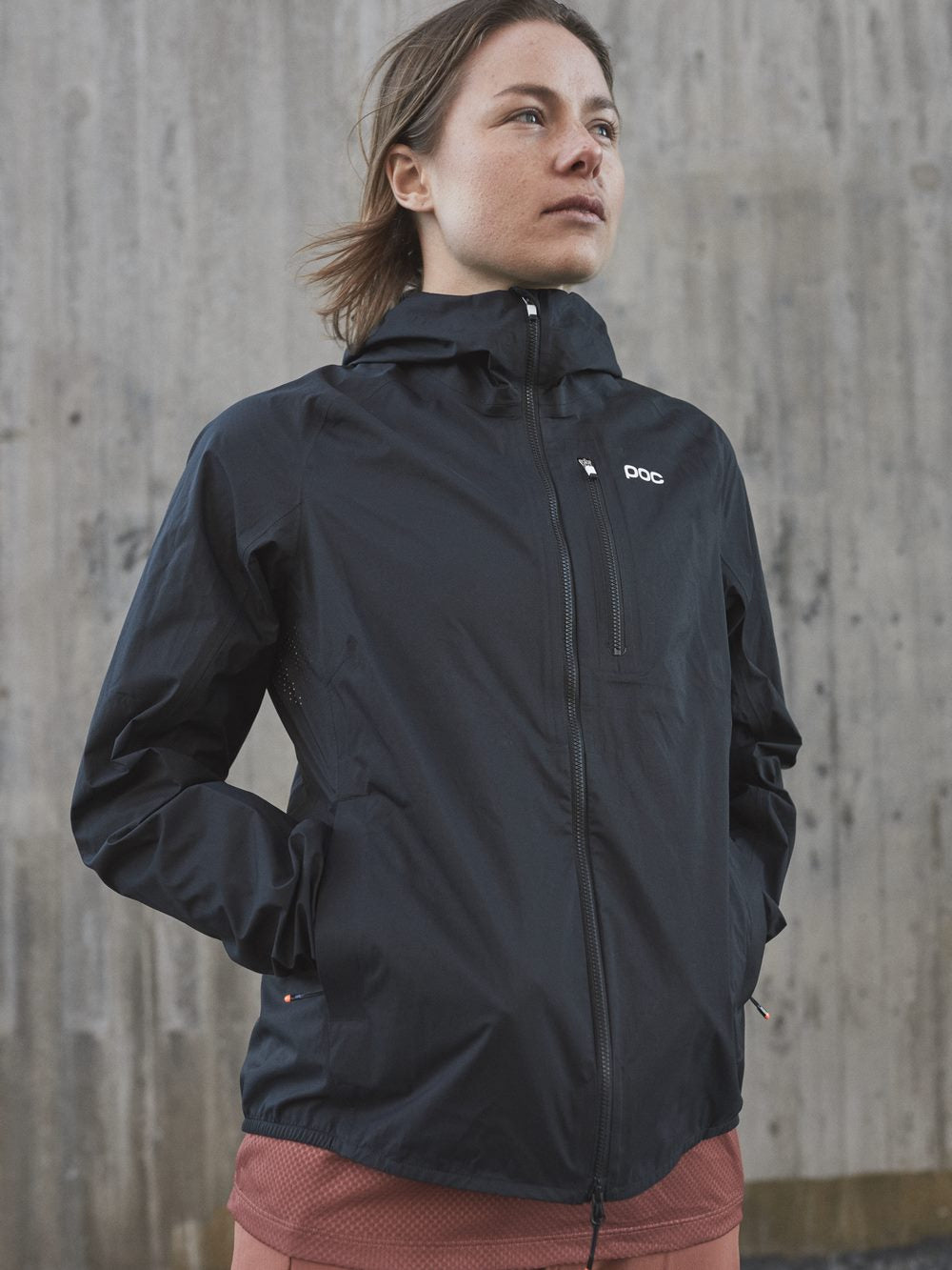 Kurtka rowerowa damska POC W'S Motion Rain Jacket czarny