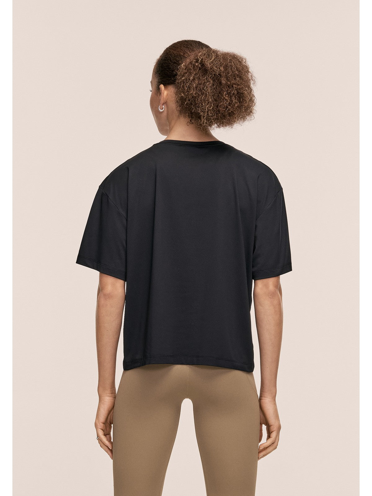 Koszulka damska CASALL Laser Mesh Tee kolor czarny