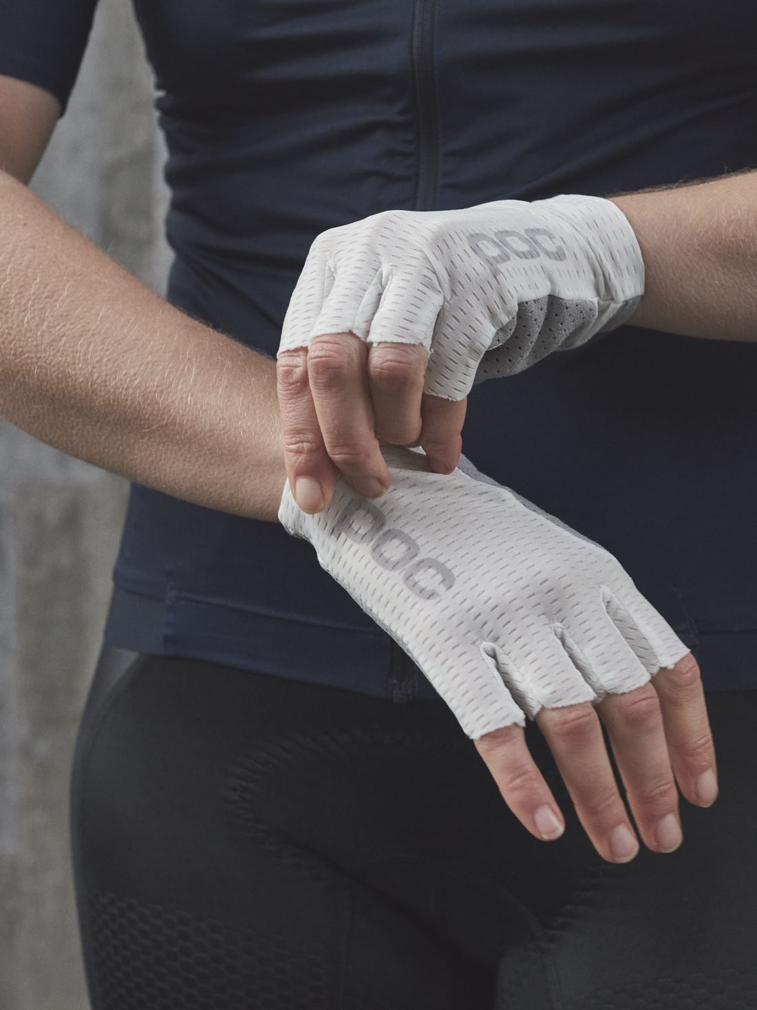 Rękawice rowerowe POC AGILE Short Glove - biały