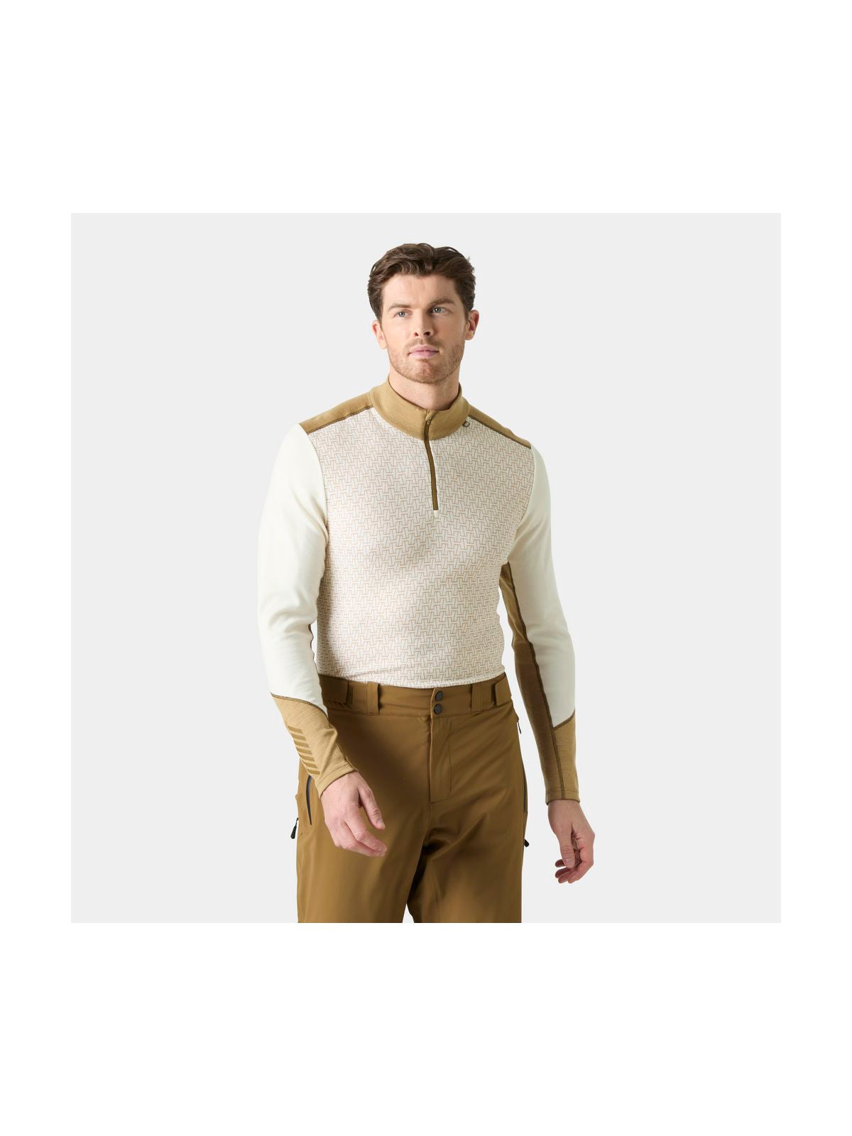 Bielizna termiczna męska HELLY HANSEN LIFA MERINO MIDWEIGHT 1/2 ZIP biała