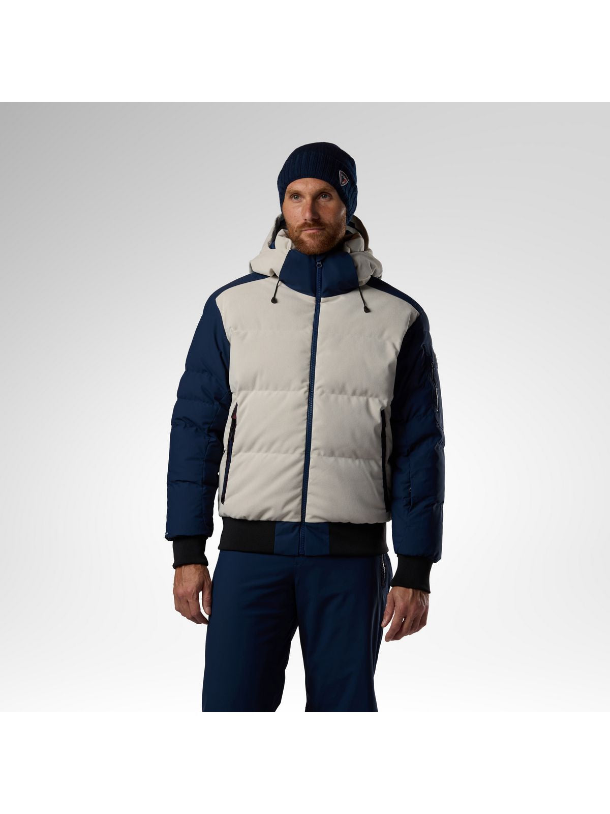 Kurtka narciarska męska ROSSIGNOL M Resort Corduroy Down Bomber szara