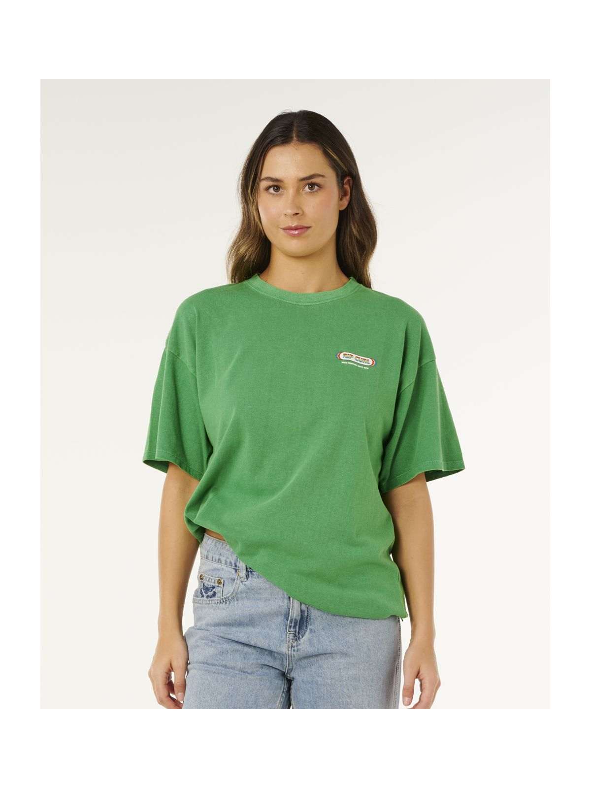 Koszulka damska RIP CURL Surf Revival Heritage Tee zielona