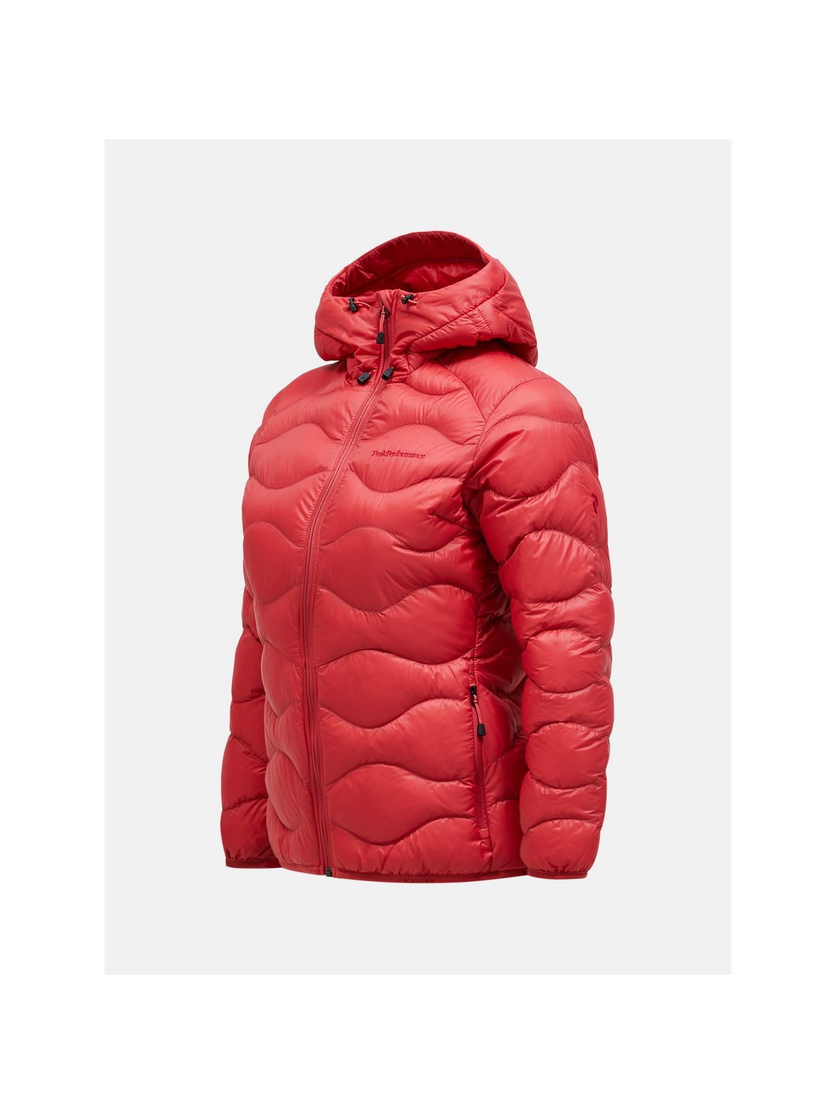 Kurtka lekka puchowa damska Peak Performance W Helium Down Hood Jacket czerwony - Adventure Sports