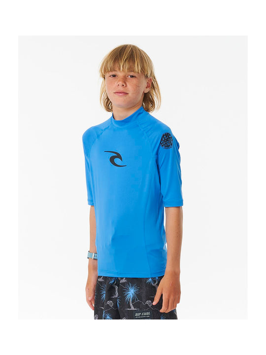 Koszulka do pływania chłopięca RIP CURL Brand Wave Upf S/S Boy niebieska
