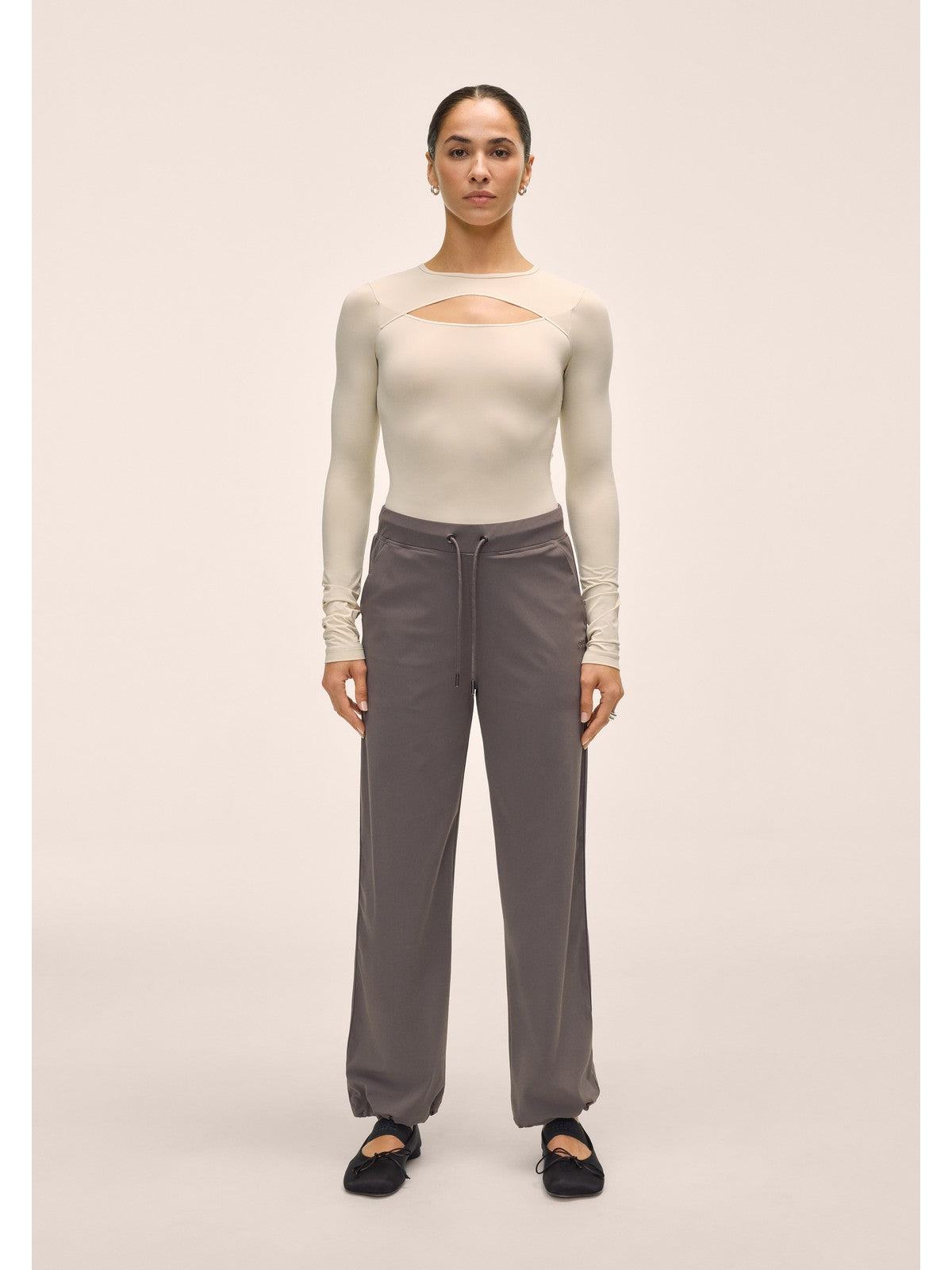 Spodnie damskie CASALL Stamp Loose Pant kolor szary