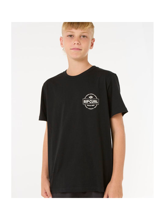 Koszulka dziecięca RIP CURL STAPLE TEE - BOY czarna
