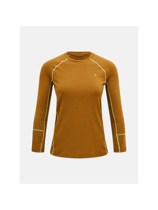 Koszulka Termiczna PEAK PERFORMANCE Magic Crew Wool-blend Baselayer Women brązowy

