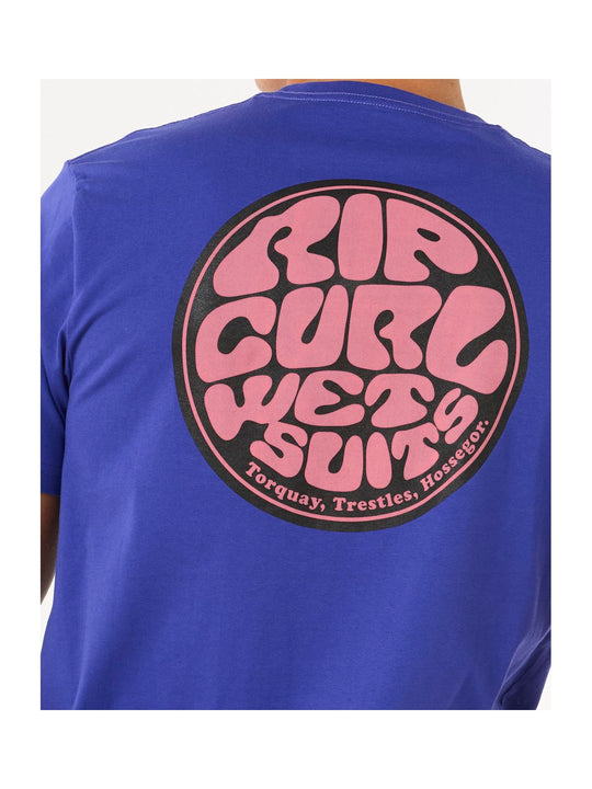 Koszulka męska RIP CURL Wettie Passage Icon Tee niebieska
