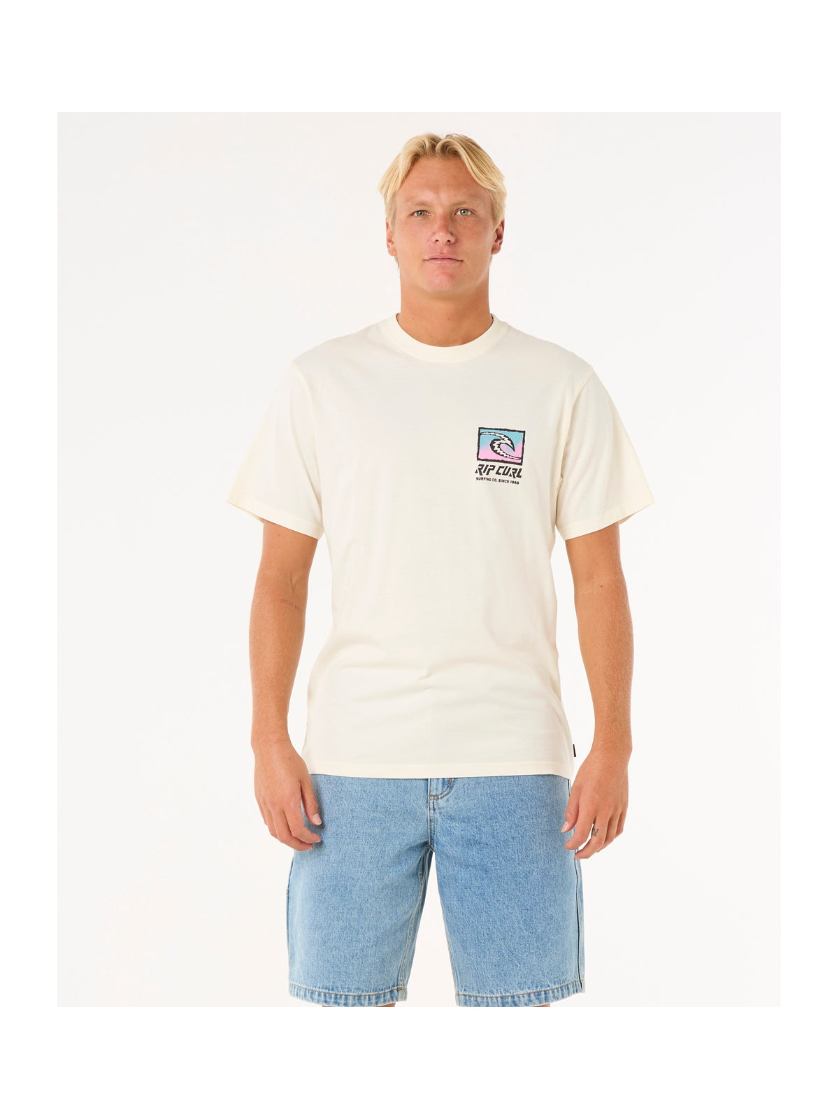 Koszulka męska RIP CURL Raw Energy Trad Tee biała