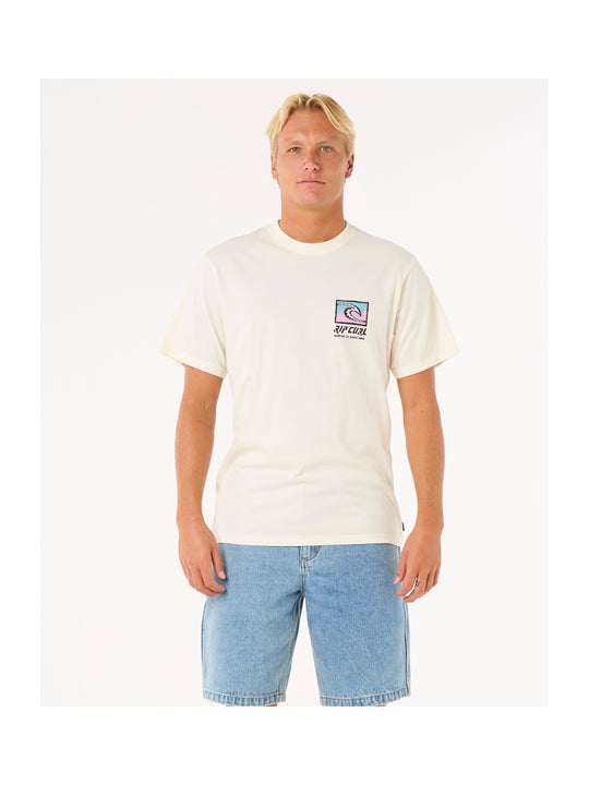 Koszulka męska RIP CURL Raw Energy Trad Tee biała
