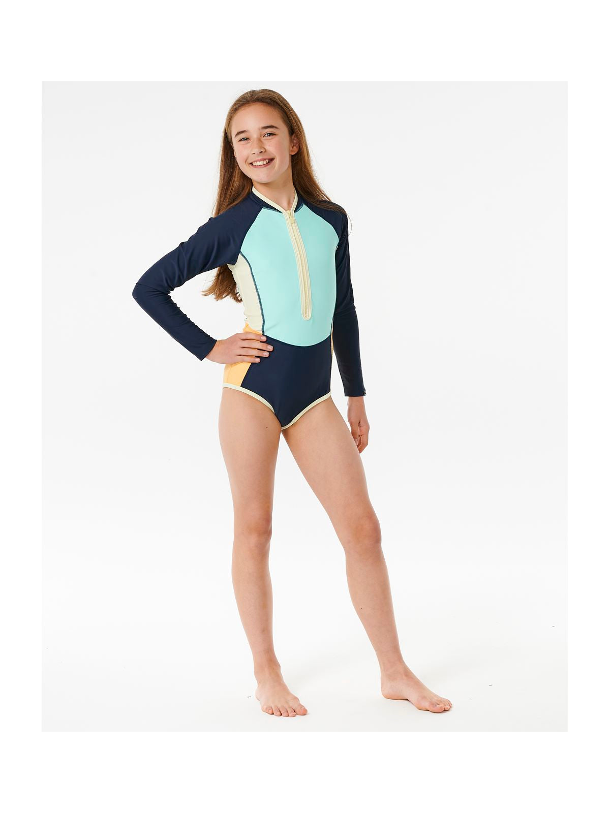 Lycra RIP CURL Block Party Ls Surfsuit Girl granatowy - Adventure Sports