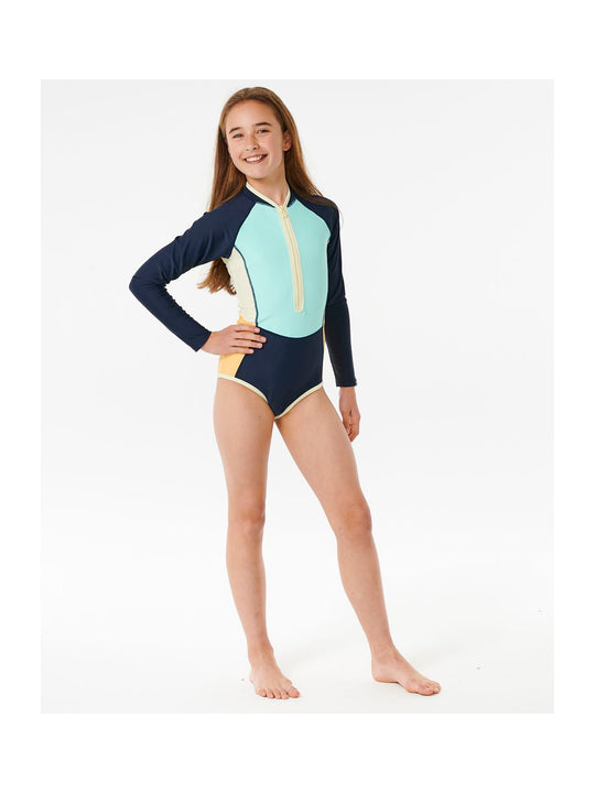 Lycra RIP CURL Block Party Ls Surfsuit Girl granatowy - Adventure Sports
