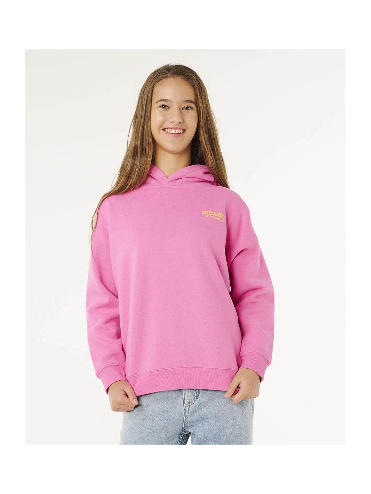 Bluza dziewczęca RIP CURL Surf Puff Hood-Girl różowa