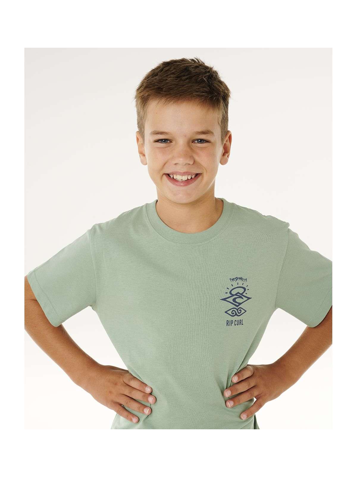 Koszulka chłopięca RIP CURL Search Icon Tee -Boy zielona