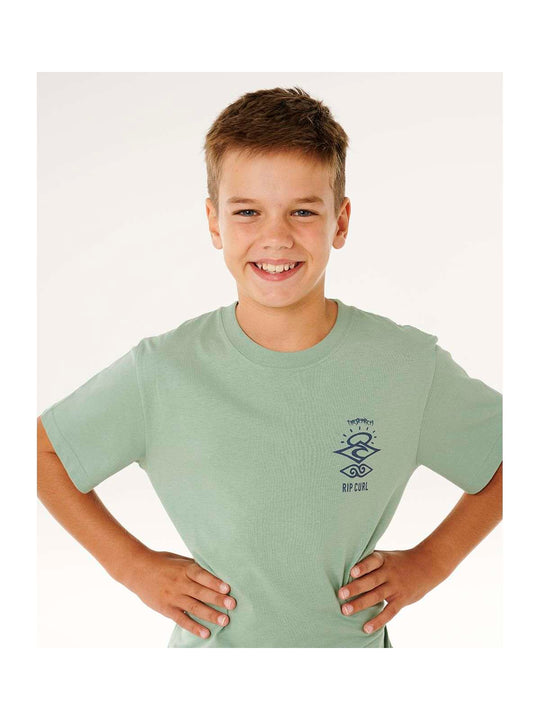 Koszulka chłopięca RIP CURL Search Icon Tee -Boy zielona
