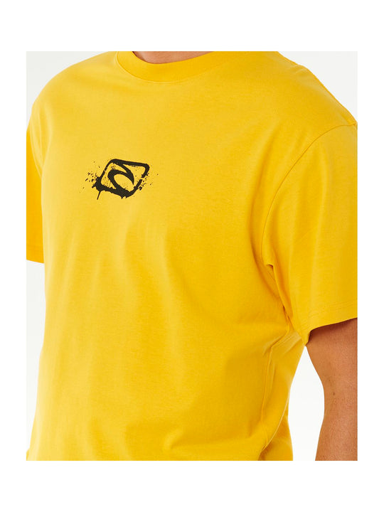 Koszulka męska RIP CURL Medina Inner Vision Spray Tee żółta
