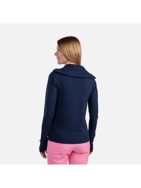 Sweter damski ROSSIGNOL W Jcc 1/2 Zip niebieski
