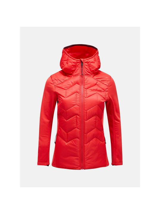 Kurtka PEAK PERFORMANCE Elevate Liner Hybrid Hood Jacket czerwony - Adventure Sports
